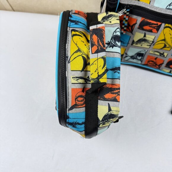 Wonder Nation Shark Backpack Kids Set 4 Piece 17' Water Resistant Padded laptop - Picture 4 of 9